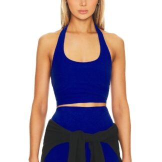Spacedye Well Rounded Cropped Halter Tank
