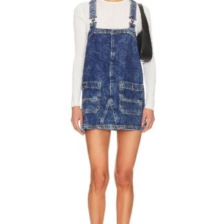 Overall Smock Mini Dress