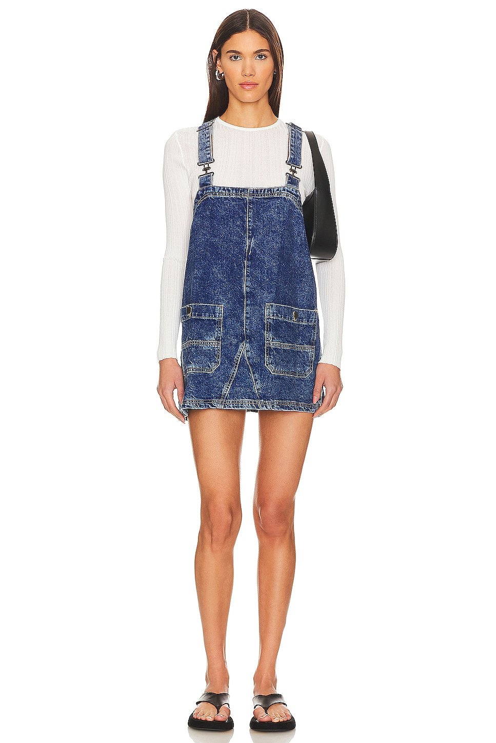 Overall Smock Mini Dress