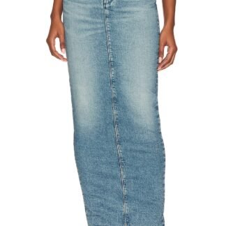 Tube Maxi Denim Skirt