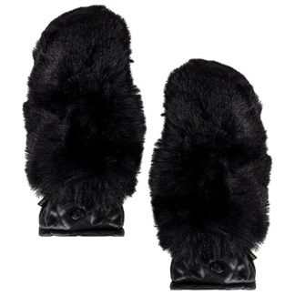 Hill Faux Fur Mittens