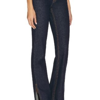 Hailey Low Rise Slim Boot With Slit Hem