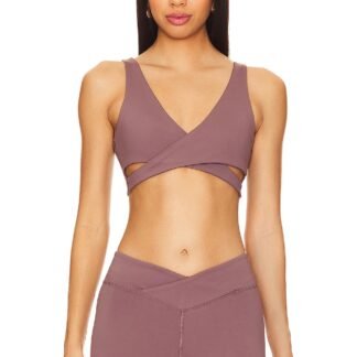 V Neck Wrap Sports Bra