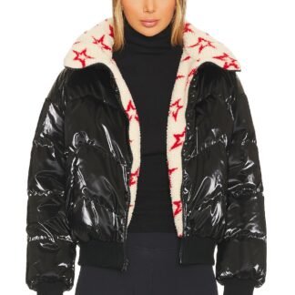 Reversible Metallic Faux Shearling Jacket