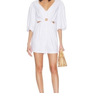 V Neck Ring Cut Out Romper
