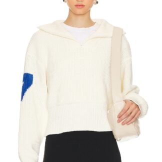 Half Zip Cropped Sweatshirt