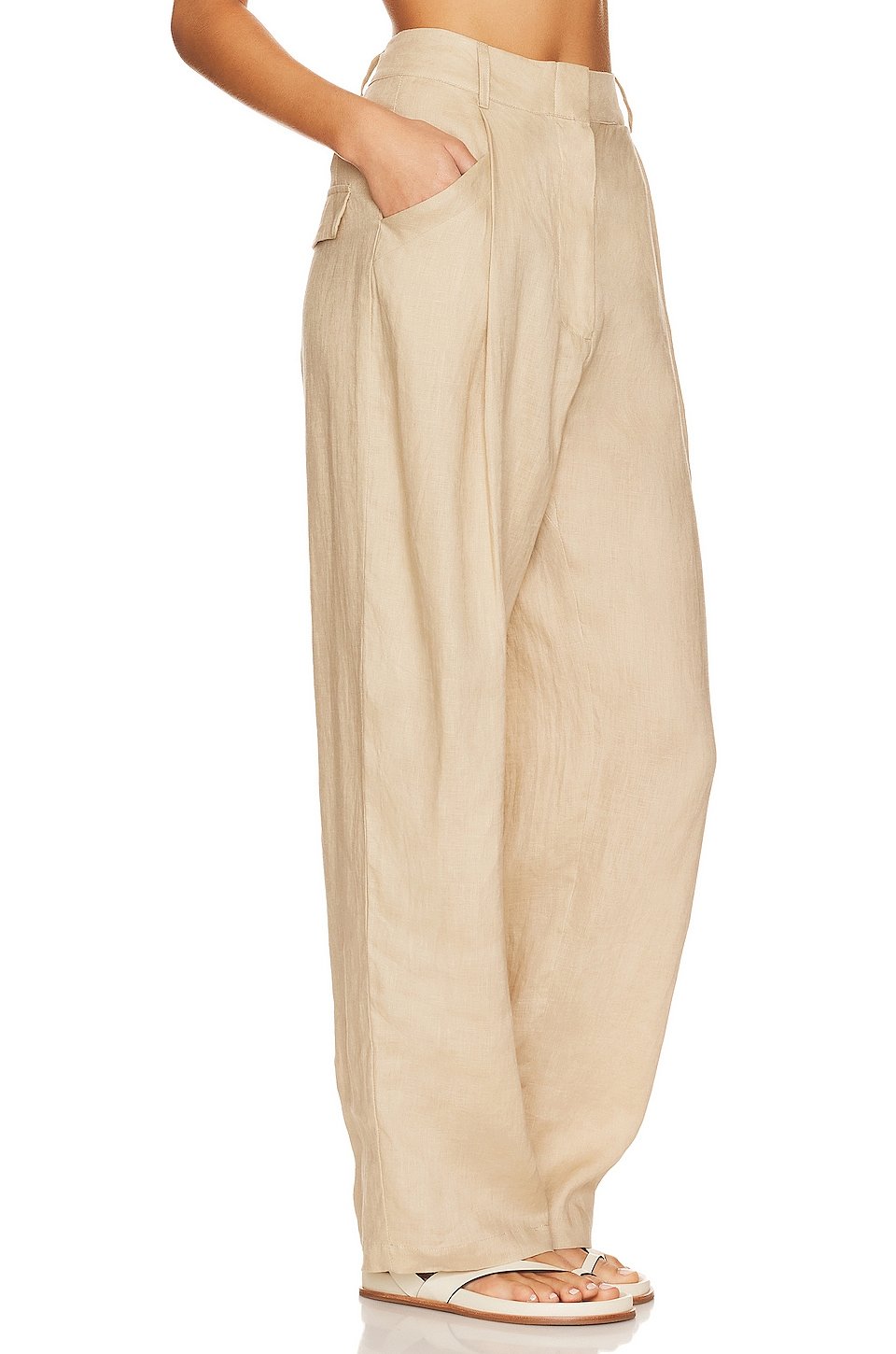 Linen Highrise Trousers - Image 2