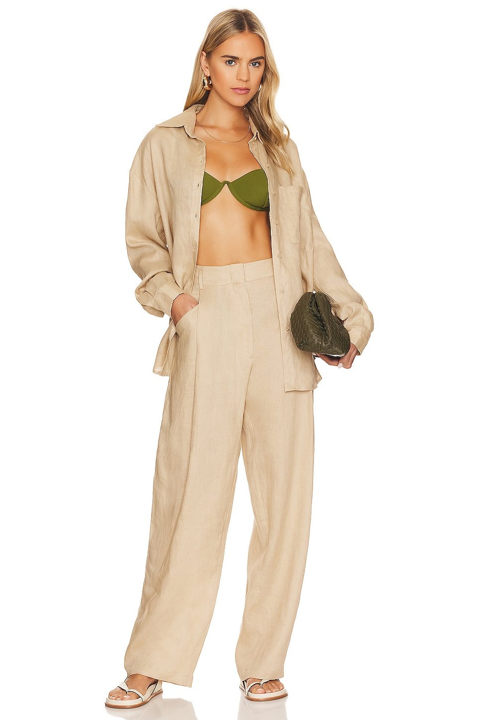 Linen Highrise Trousers - Image 4