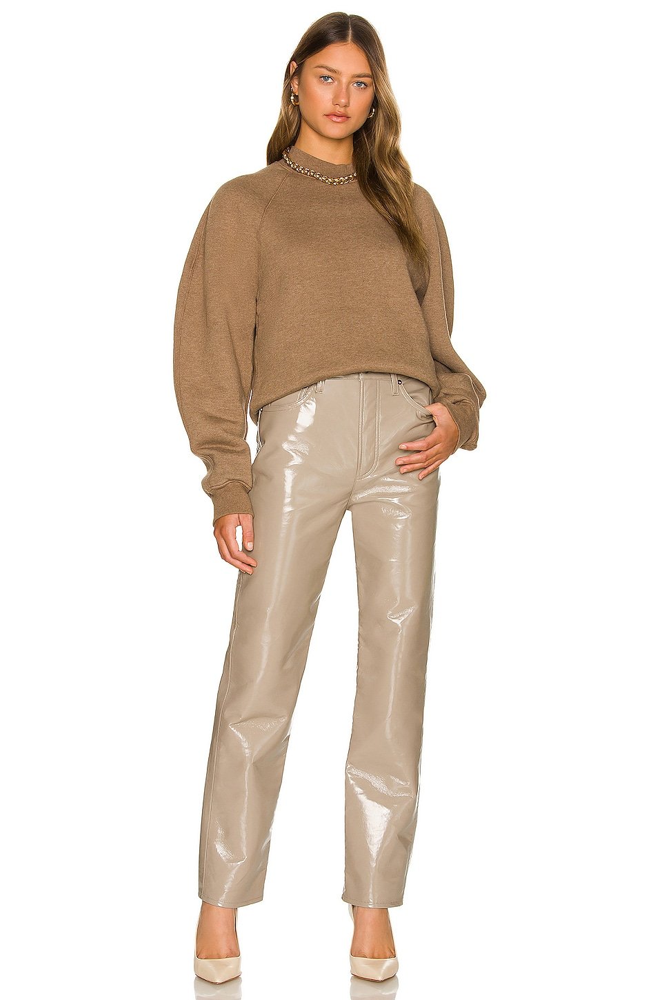 Recycled Leather 90s Pinch Waist - Image 4