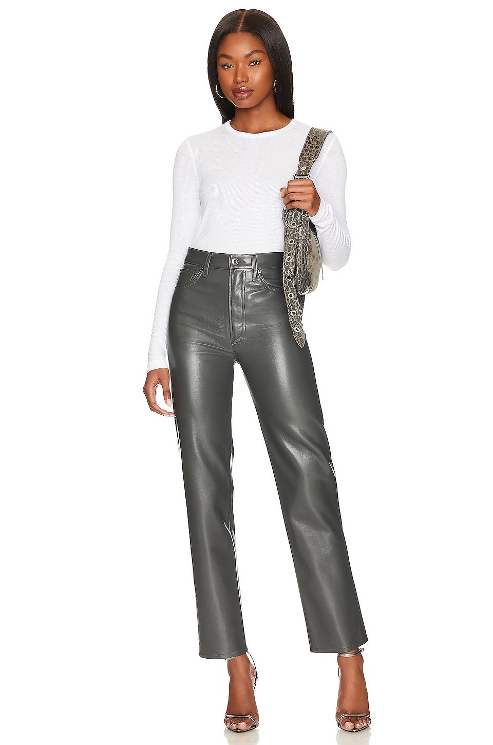 Recycled Leather 90s Pinch Waist - Image 4
