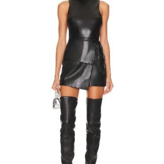 X Revolve Reed Faux Leather Romper