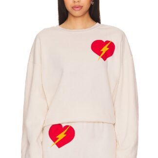 Bolt Heart Crew Neck Sweatshirt