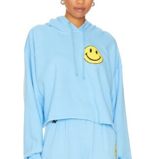 Smiley 2 Relaxed Cropped Hoodie