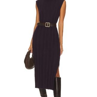 Panel Rib Turtleneck Dress
