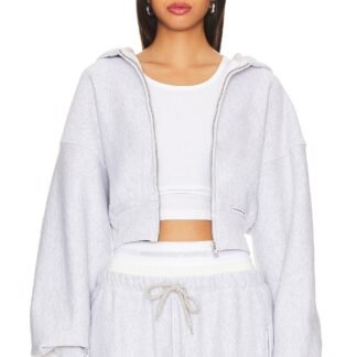 Cropped Zip Up Hoodie