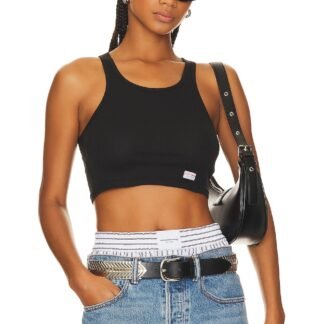 Womens Cropped Classic Racer Tank