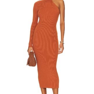 Asymmetric Sleeve Knit Dress