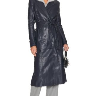 Vegan Leather Trench Coat
