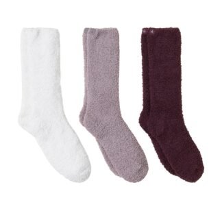 CozyChic 3 Pair Sock Set In Fig Multi