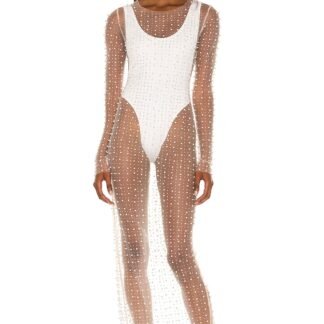 Champagne Nights Mesh Dress