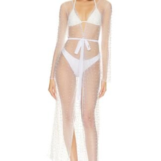 Late Nights Pearl Mesh Cardigan