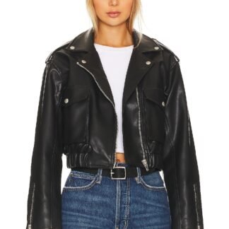 Faux Leather Moto Jacket