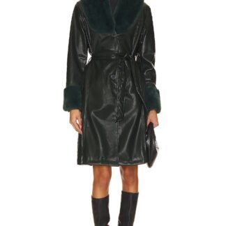 Faux Leather Coat