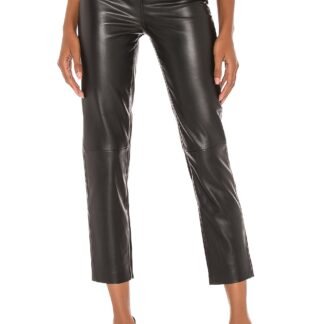 Faux Leather Straight Leg Pant