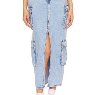 Denim Cargo Skirt