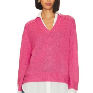V Neck Layered Pullover