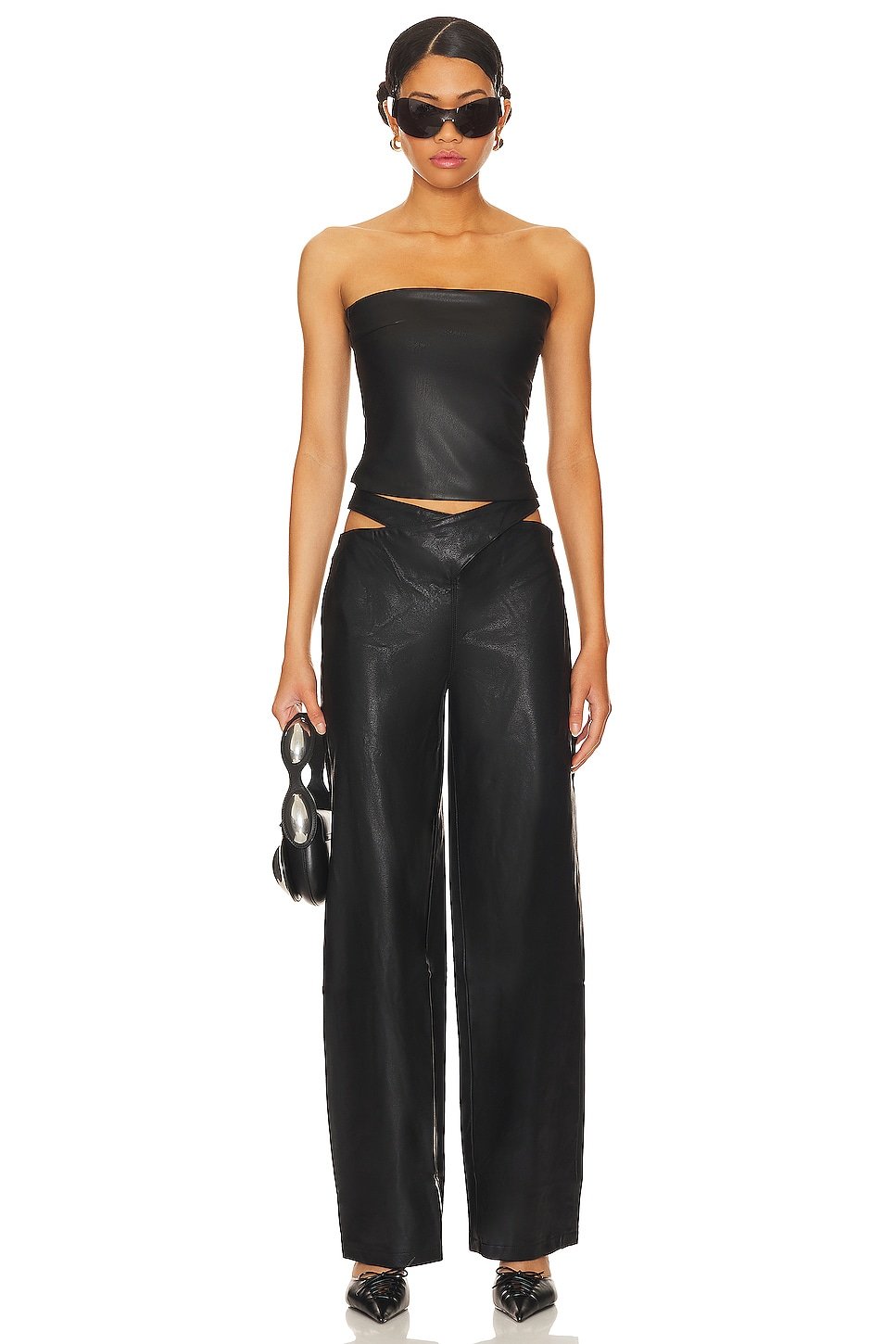 Atlas Faux Leather Pants - Image 4