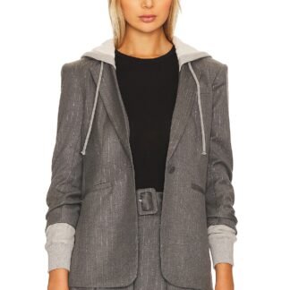 Lurex Pinstripe Hooded Khloe Jacket