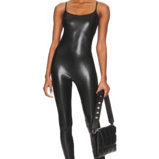 Faux Leather Cami Catsuit