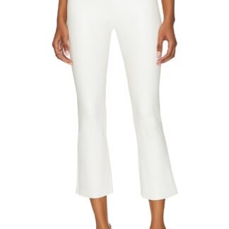 Faux Leather Cropped Flare