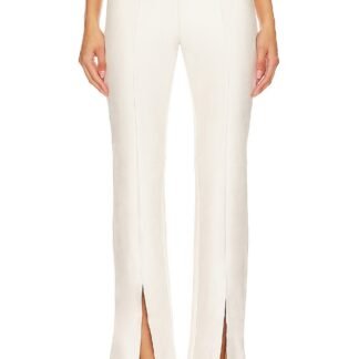 Faux Suede Split Front Pant