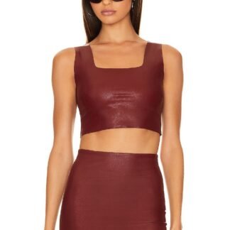 Faux Leather Crop Top