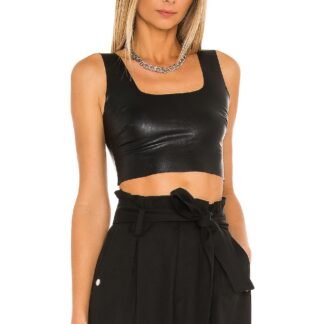 Faux Leather Crop Top