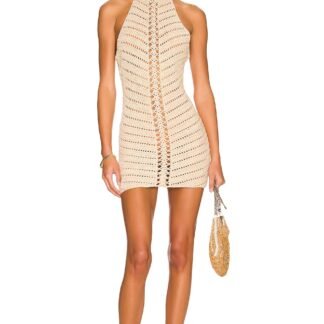 Lyssa Hand Crochet Halter Mini Dress