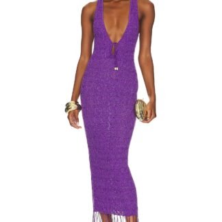 Abeni Keyhole Midi Knit Dress