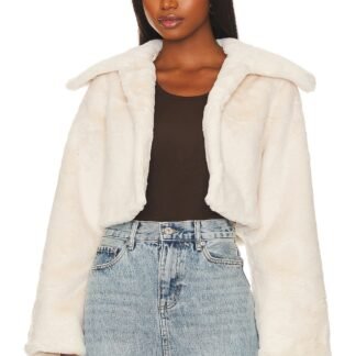Cleobella Cropped Faux Fur Jacket