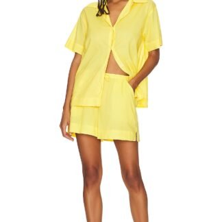 Organic Sandwashed Cotton Solid Short Pj Set