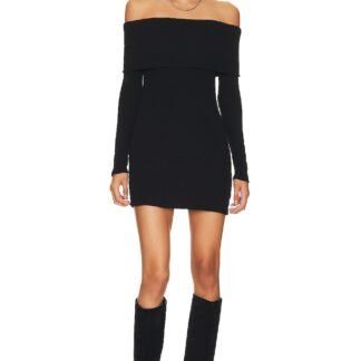 Off-shoulder Sweater Mini Dress
