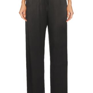 Satin High Waist Wide Leg