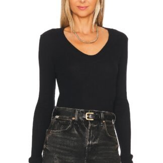 Cashmere U Neck Long Sleeve Bodysuit