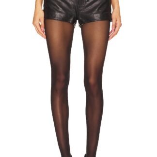 Side Slit Leather Short