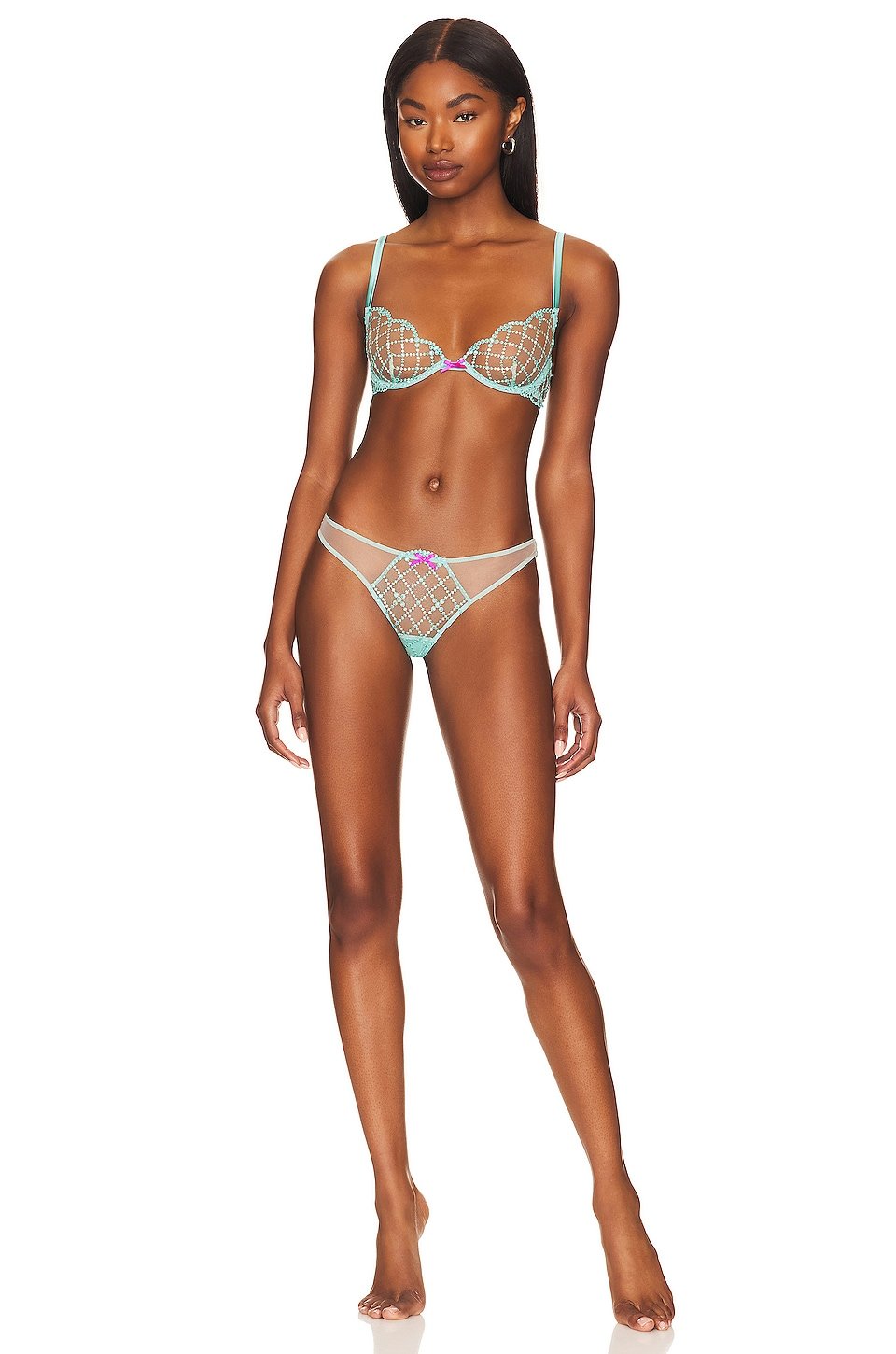 Dotty Grid Cheeky Thong - Image 4