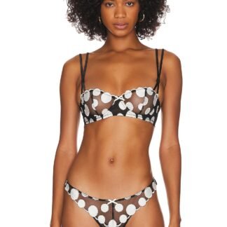 Polka Dot Embroidery Balconette
