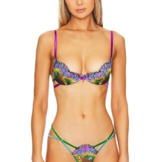 Carnival Embroidery Strappy Demi Bra