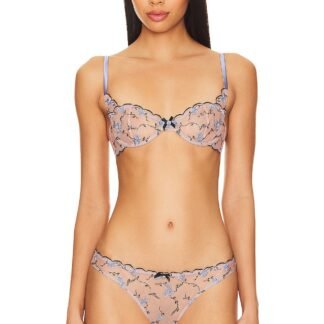 Rose And Vine Embroidery Balconette Bra