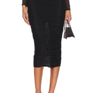 Ruched Midi Skirt